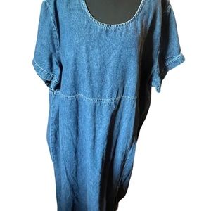 Denim dress dark/medium blue
